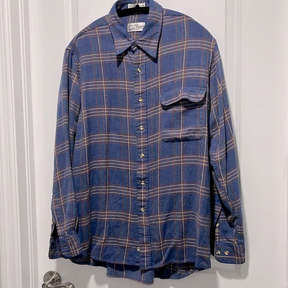 Sears and Roebuck Single Needle Threading Flannel Shirt Vintage